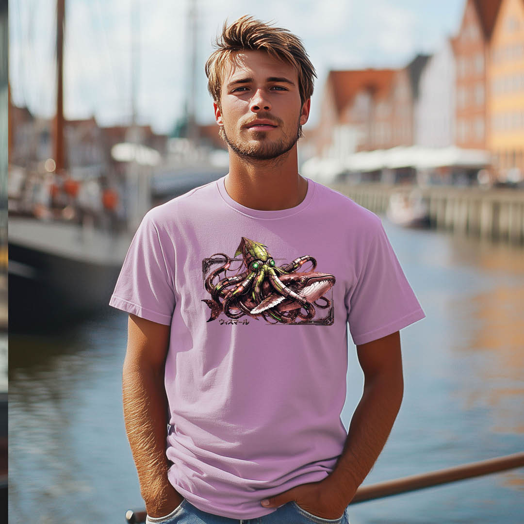 T-Shirt "Calamari attacks Whale"