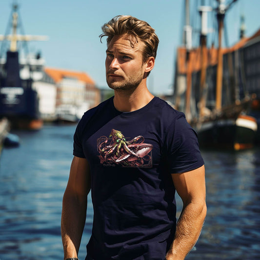T-Shirt "Calamari attacks Whale"
