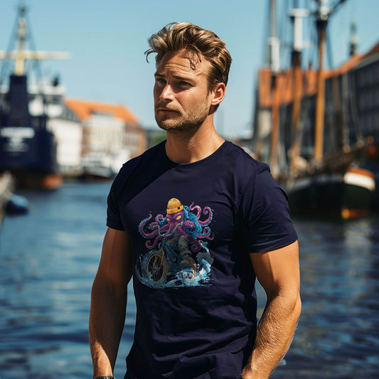 Octo on a bike T-Shirt Produktbild 2