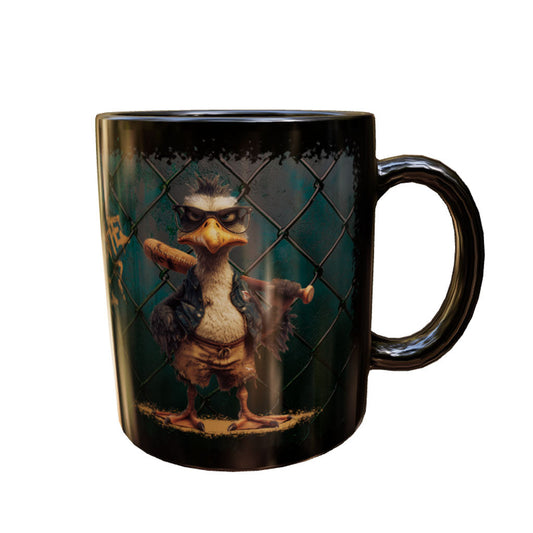 Tasse "Problemmöwe" black