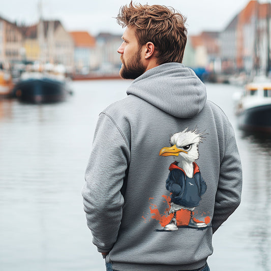Angry-Gull Möwenmotiv auf Hoodie
