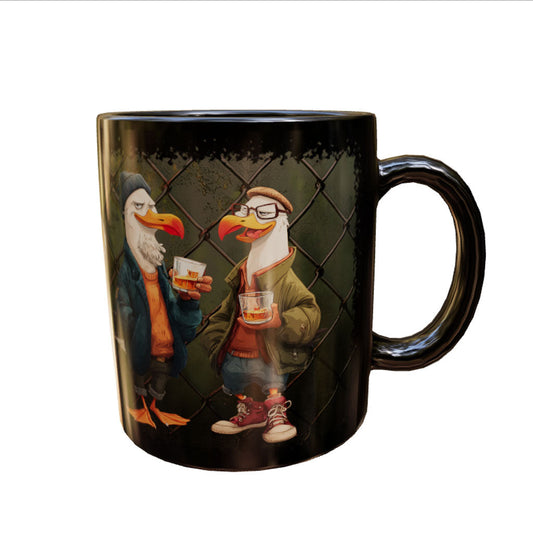 Tasse "Drunk Gulls 2" black