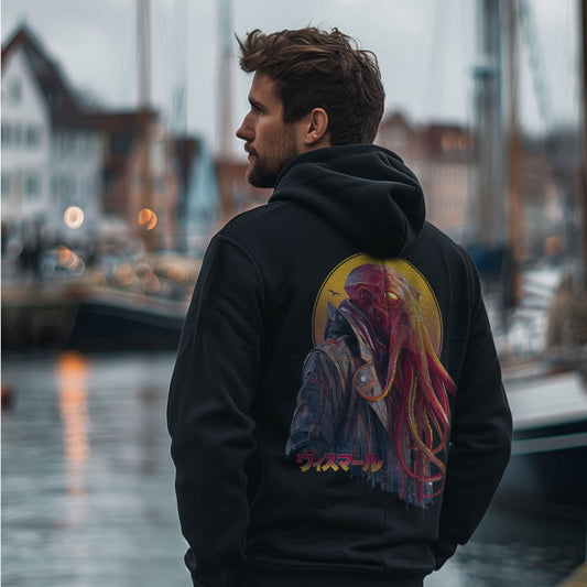 Octoman Oktopusfigur auf Zip-Hoodie