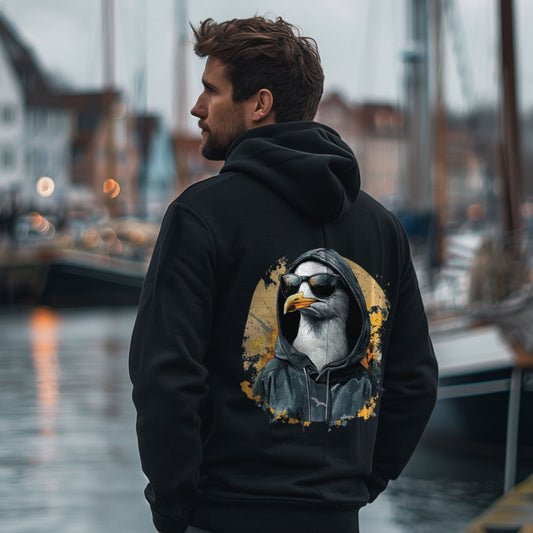 BB-Gull Möwe mit Sonnenbrille auf Hoodie