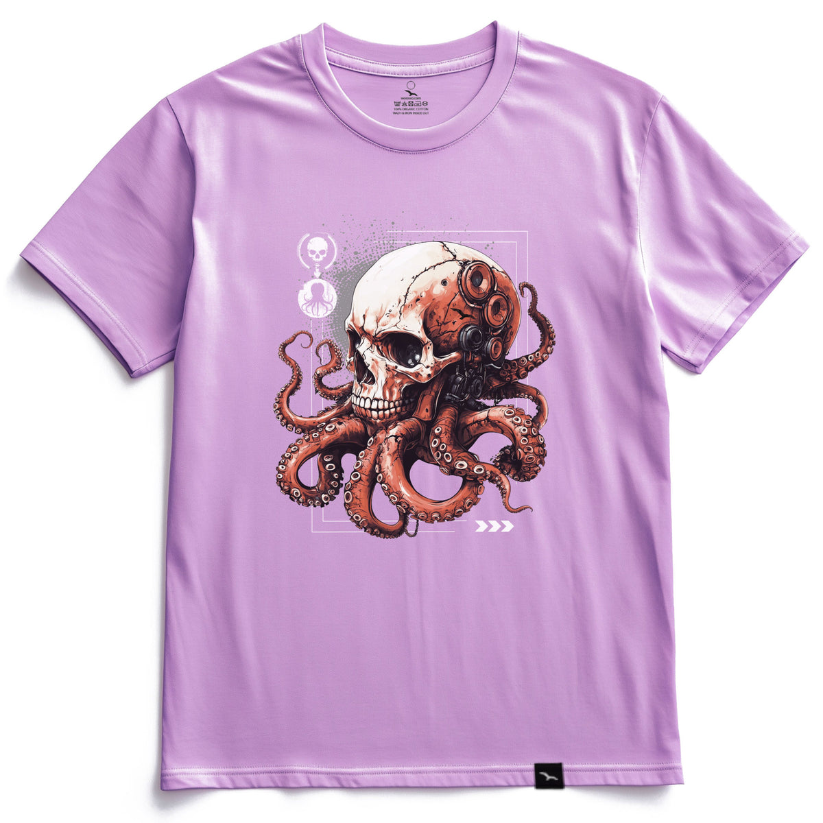 T-Shirt Octoskull 2, Lavender, Oktopus-Totenkopf