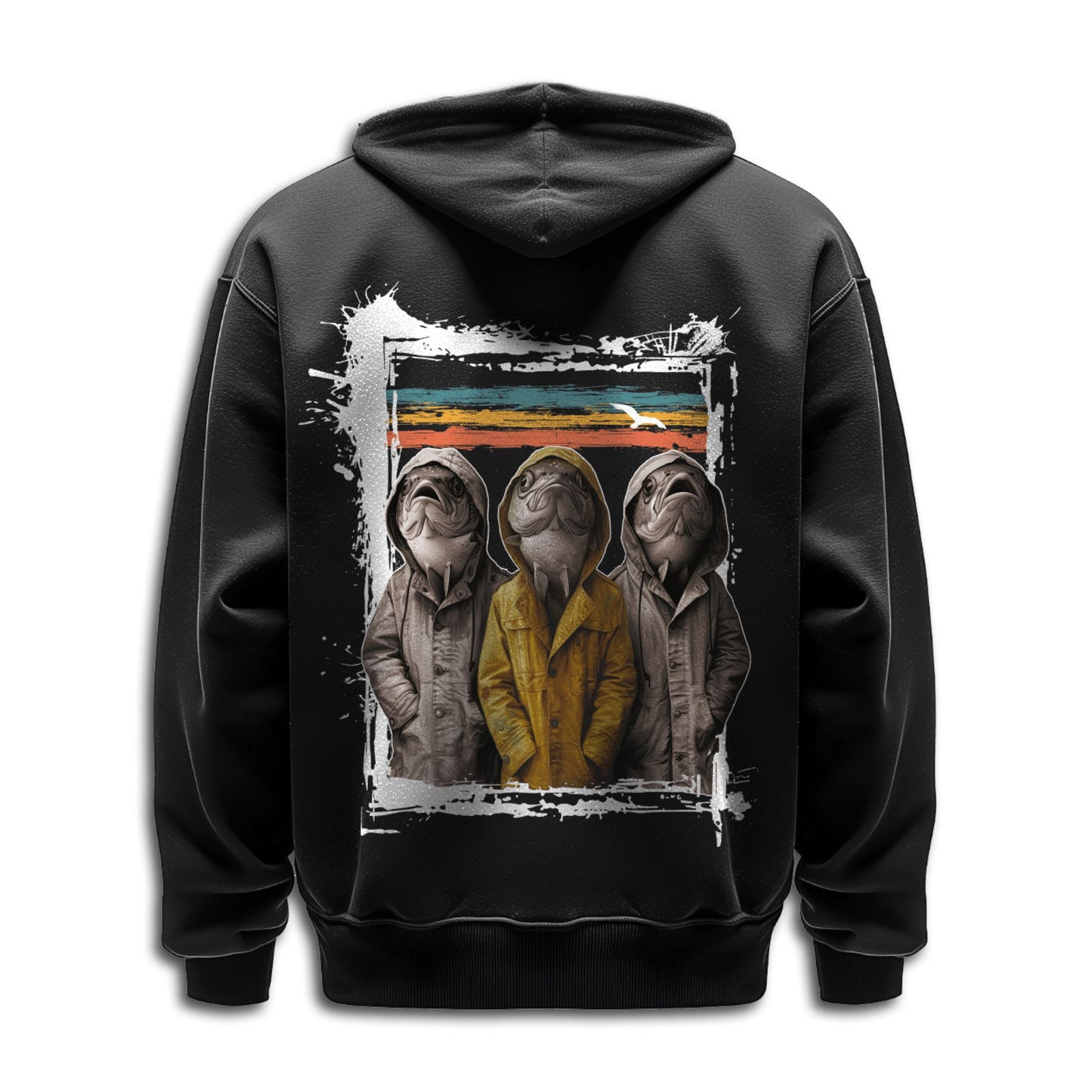 Zip-Hoodie "Three Fishes 1"