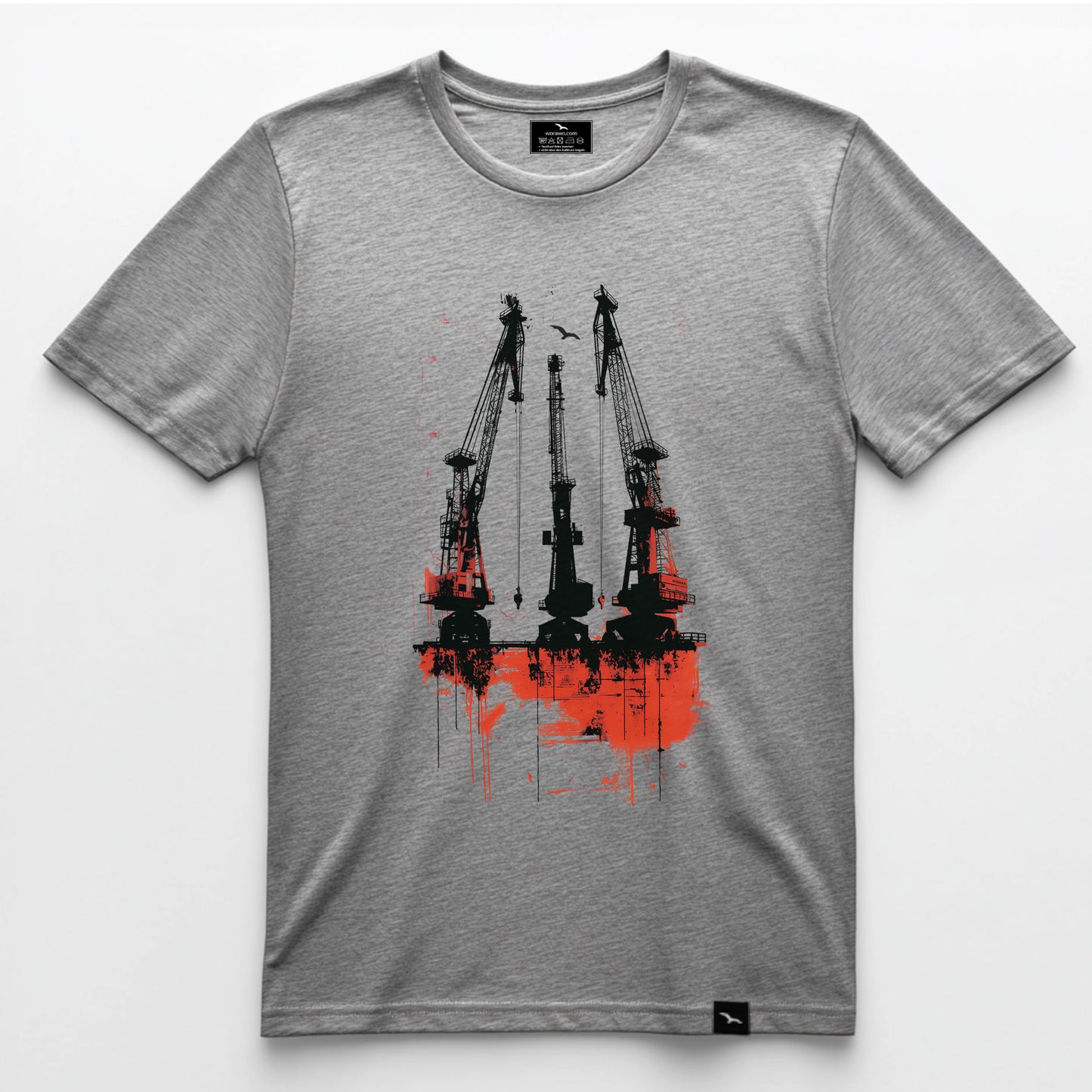 T-Shirt "Three habor cranes"