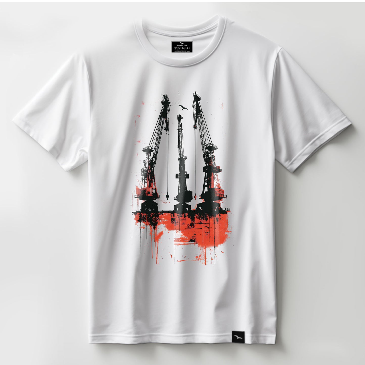 T-Shirt "Three habor cranes"