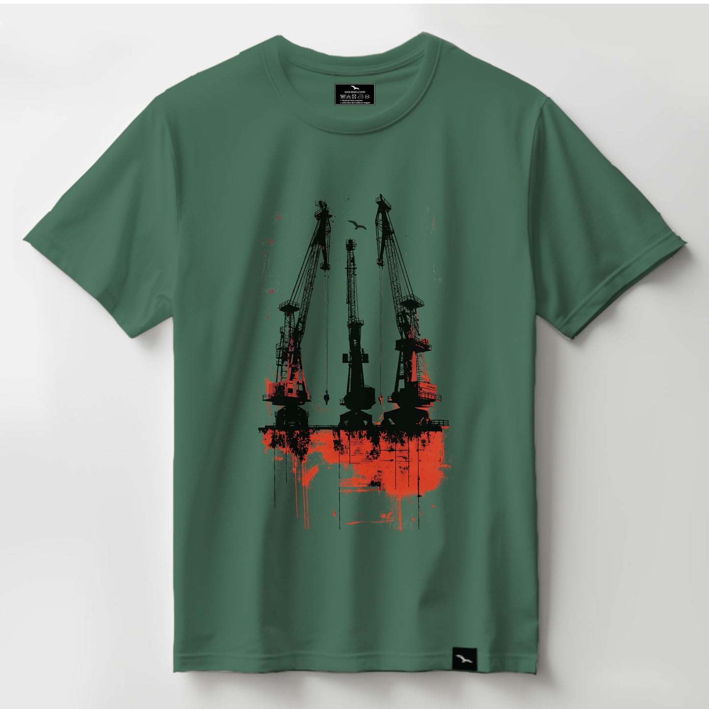 T-Shirt "Three habor cranes"