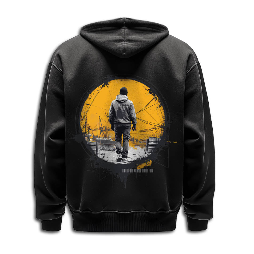 Zip-up hoodie "whistling Pig"