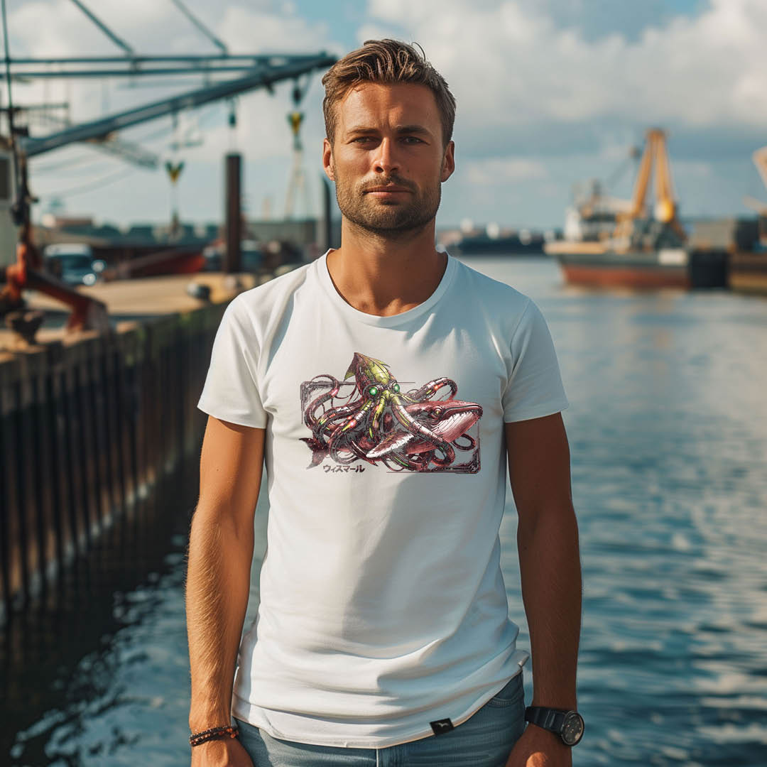 T-Shirt "Calamari attacks Whale"