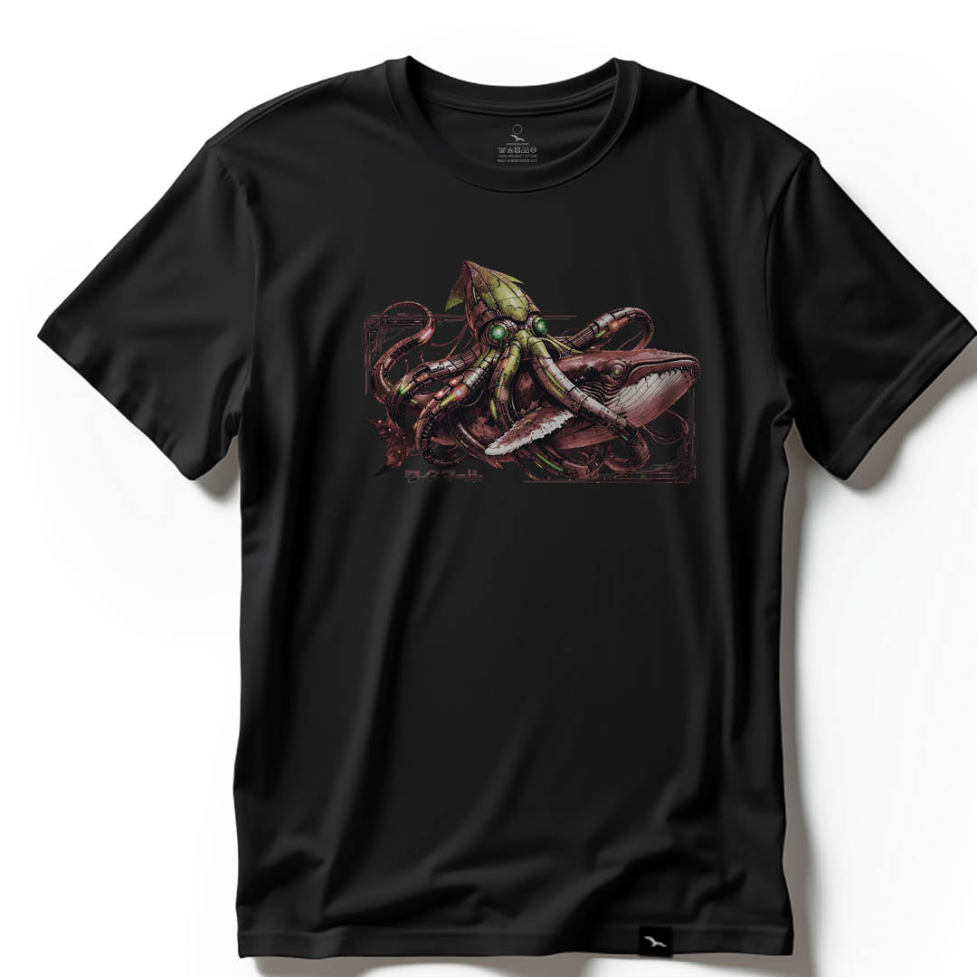 T-Shirt "Calamari attacks Whale"