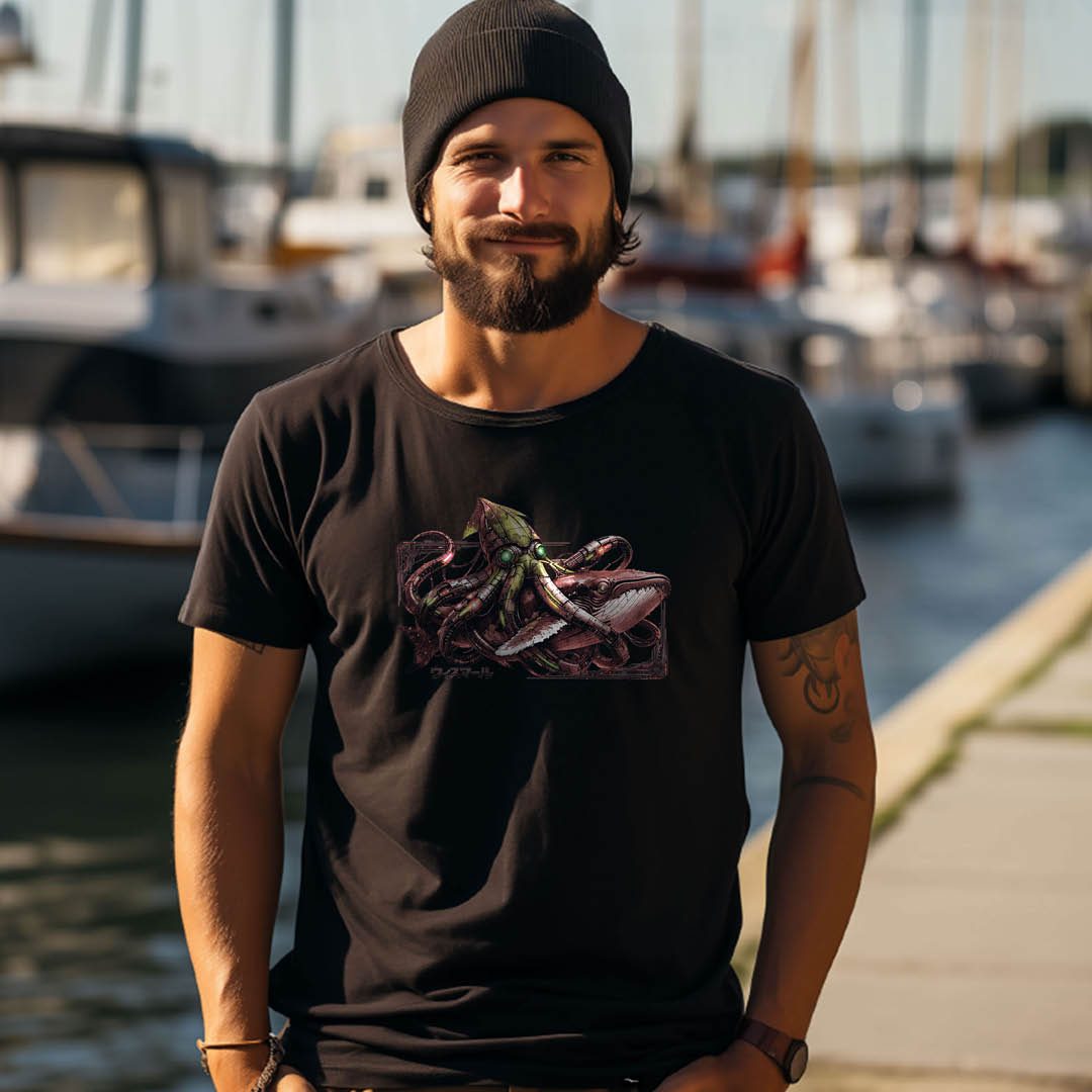 T-Shirt "Calamari attacks Whale"