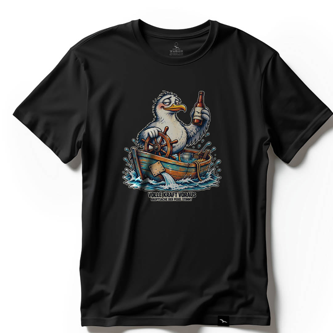 Pegel-Möwe T-shirt – Funny Seagull Design