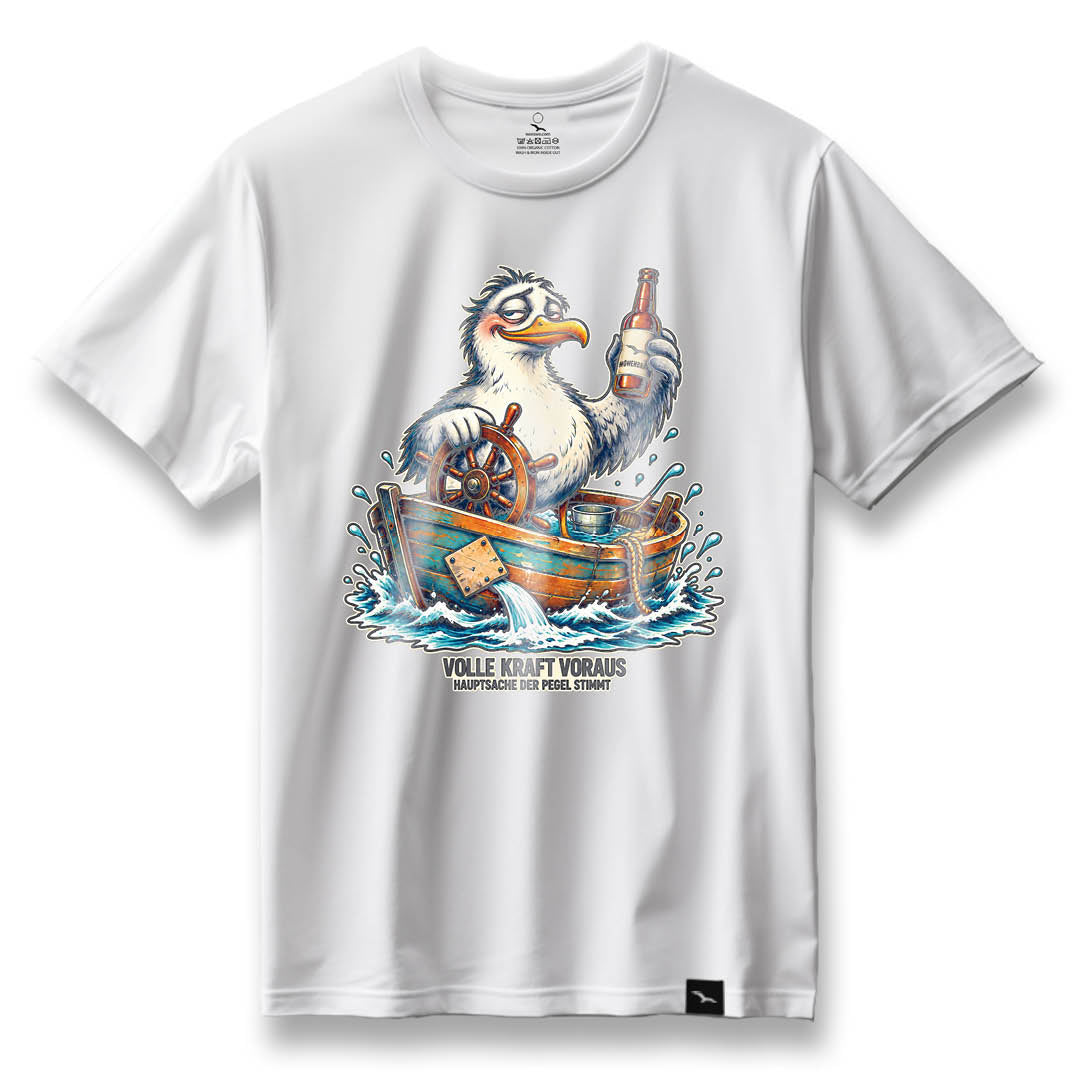 Pegel-Möwe T-shirt – Funny Seagull Design