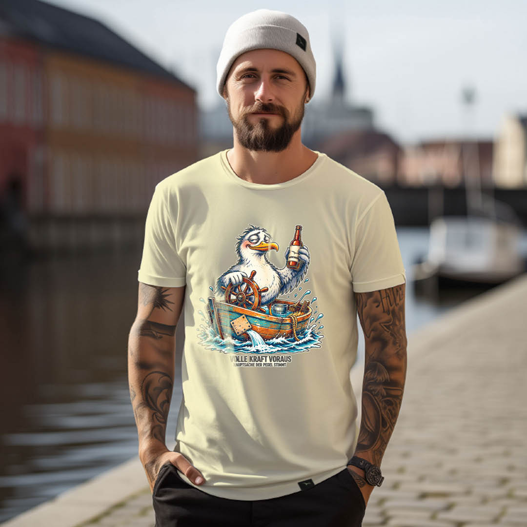 Pegel-Möwe T-shirt – Funny Seagull Design