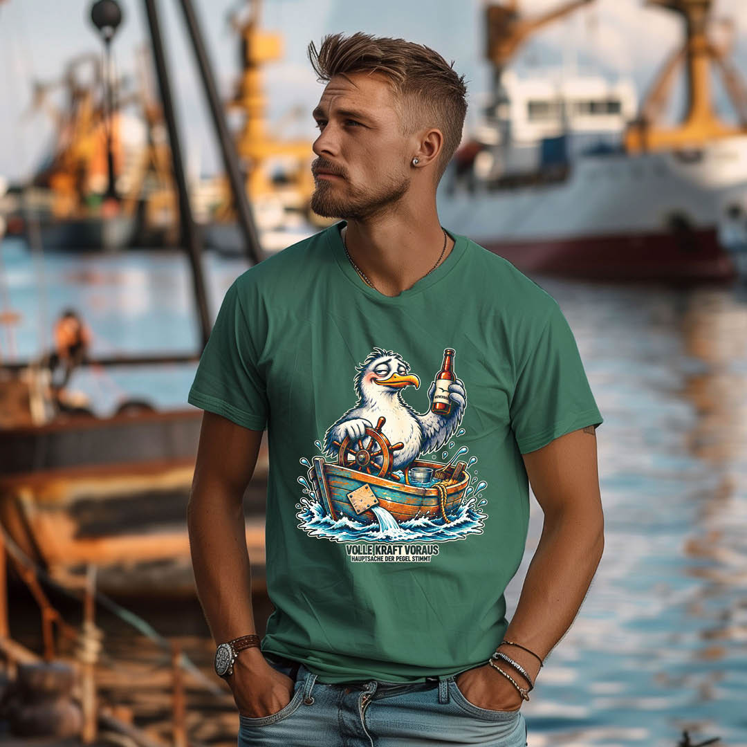 Pegel-Möwe T-shirt – Funny Seagull Design