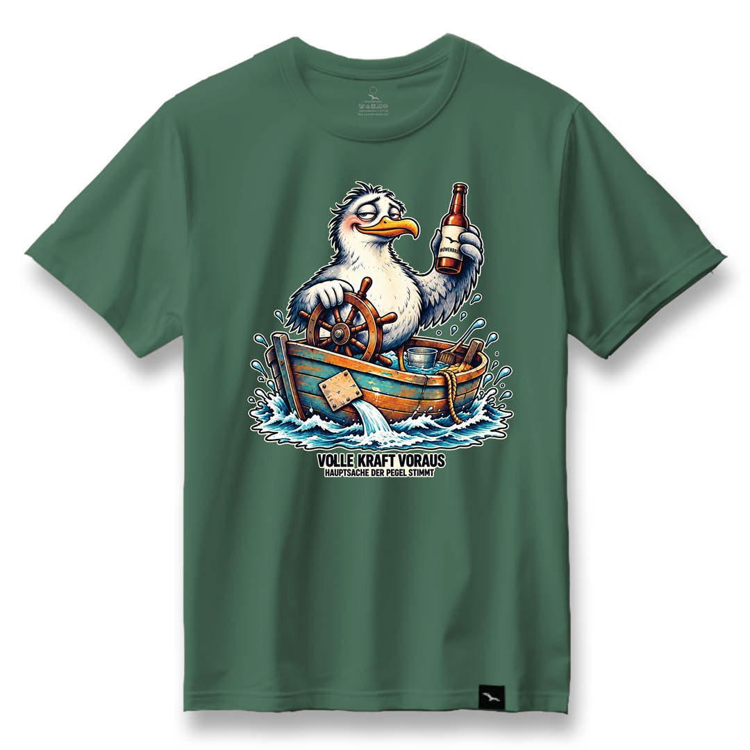 Pegel-Möwe T-shirt – Funny Seagull Design