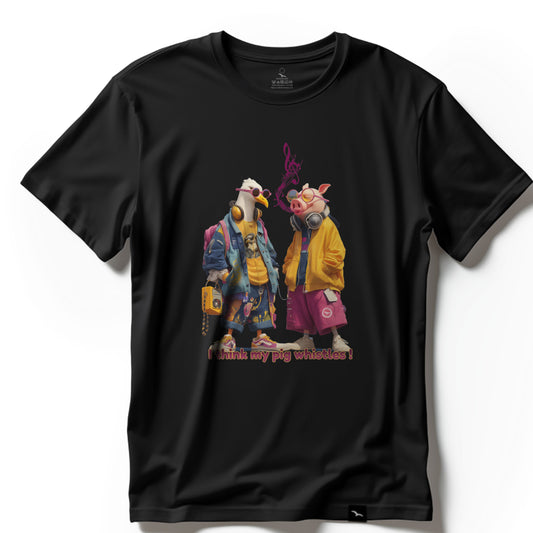 T-Shirt "whistling Pig"