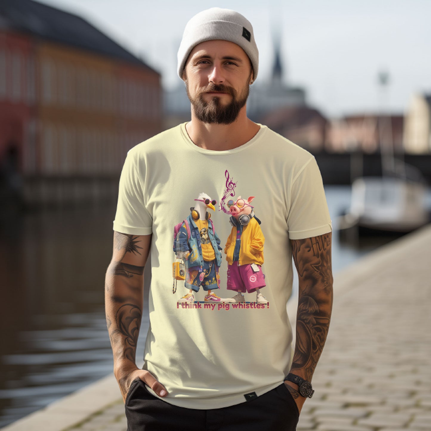 T-Shirt "whistling Pig"