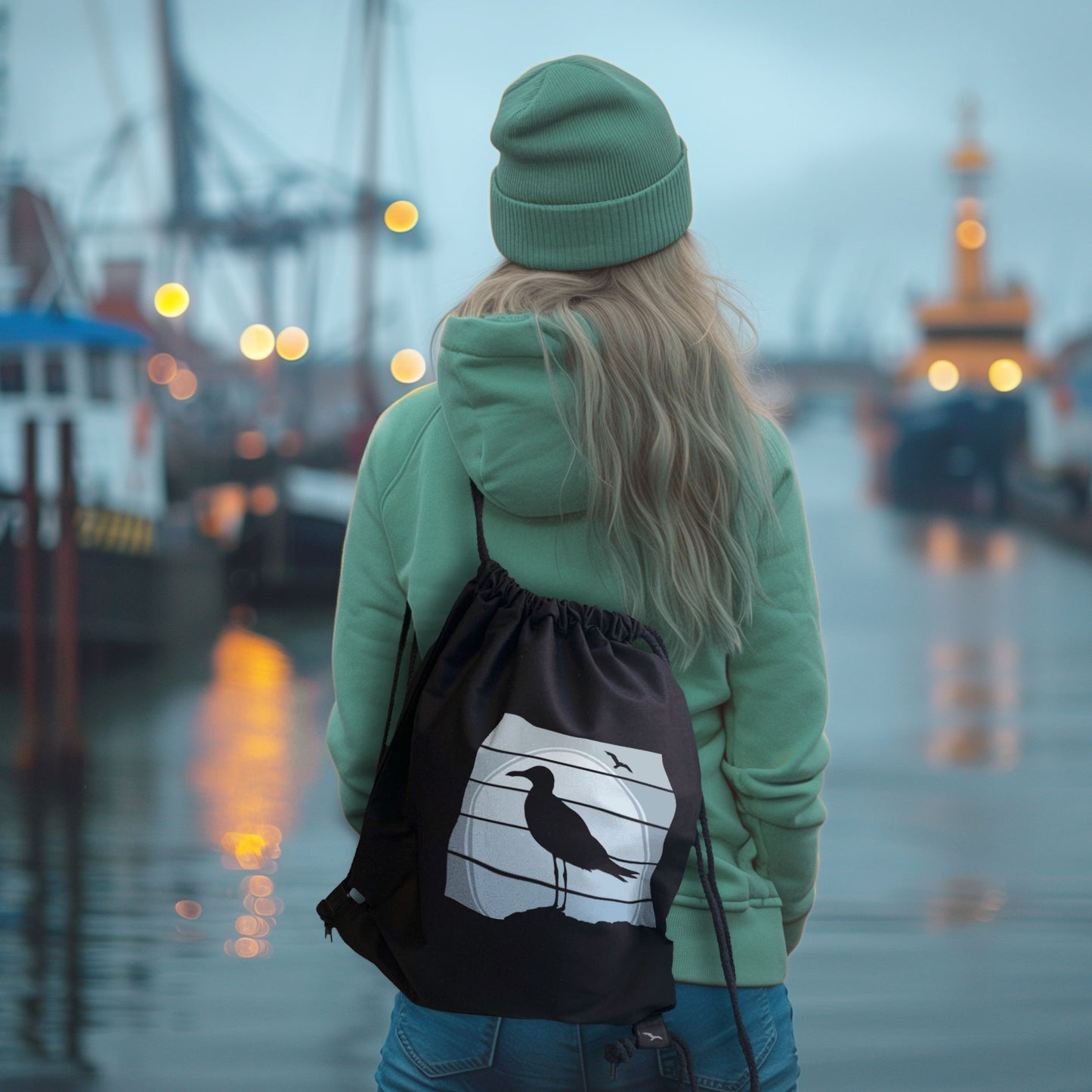 Rucksack "Seagull-sunset"