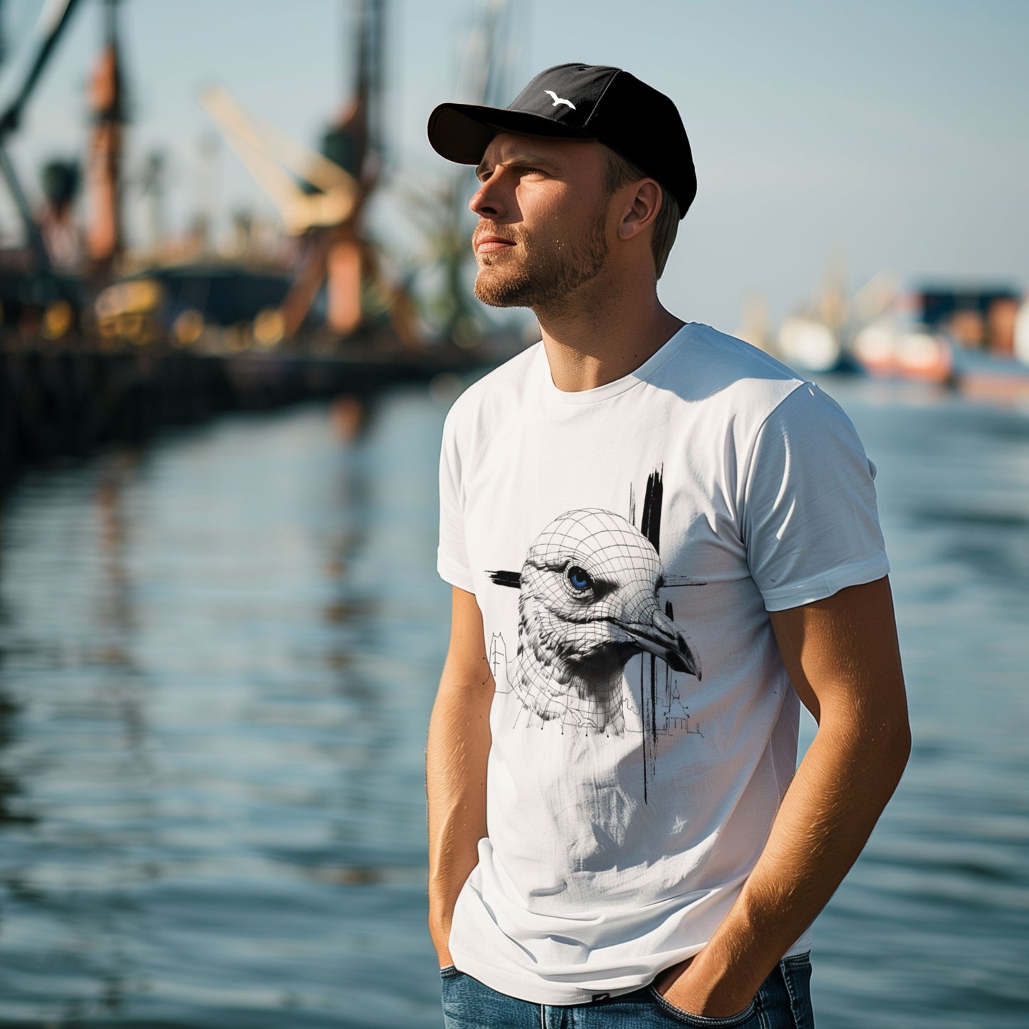 T-Shirt "Seagull-grid"