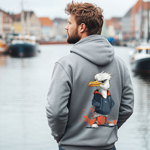 Angry-Gull Möwenmotiv auf Hoodie