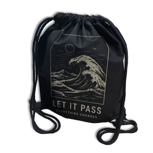 Rucksack "LET IT PASS" beige