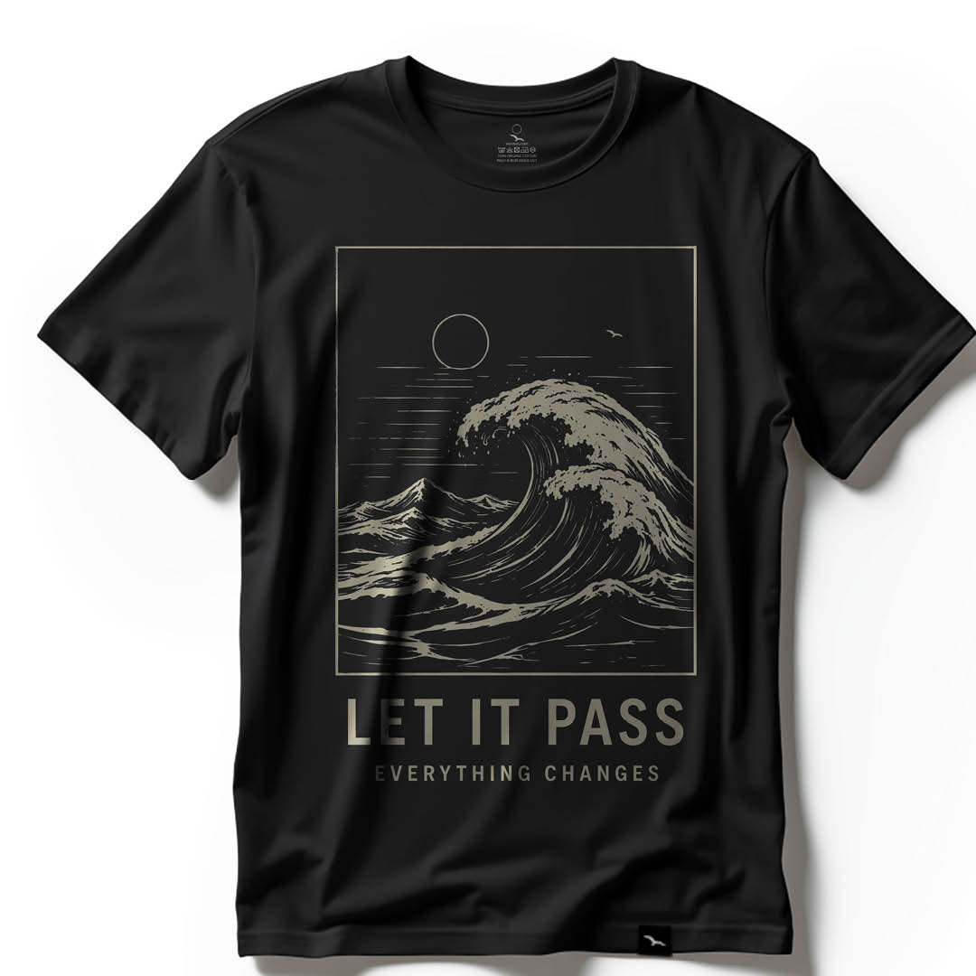T-Shirt "LET IT PASS" beige