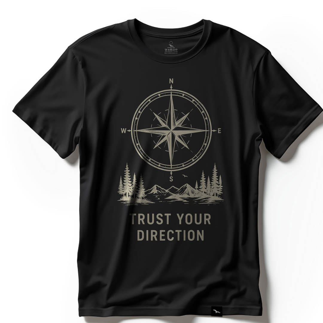 T-Shirt "TRUST YOUR DIRECTION" beige