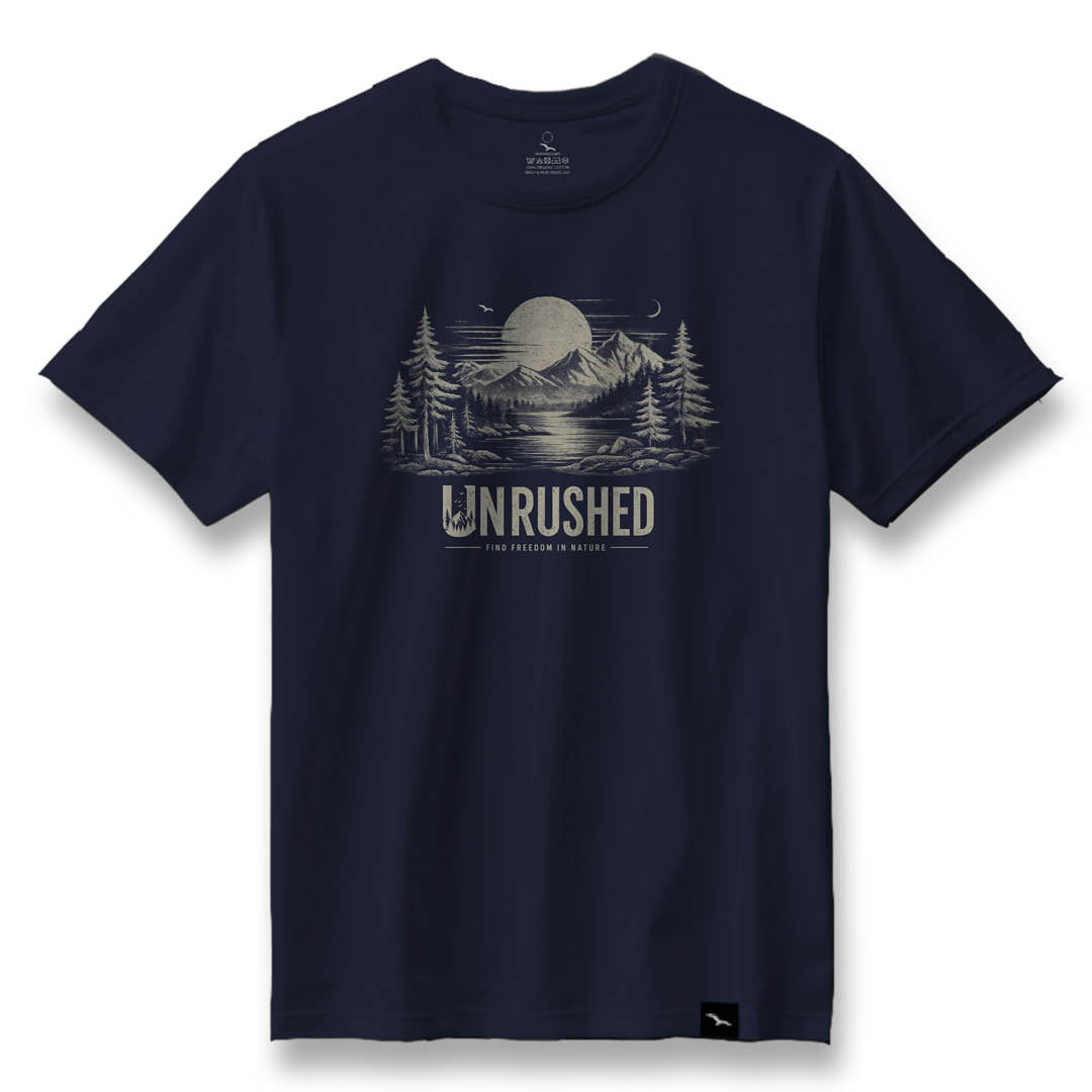 T-Shirt "UNRUSHED" beige