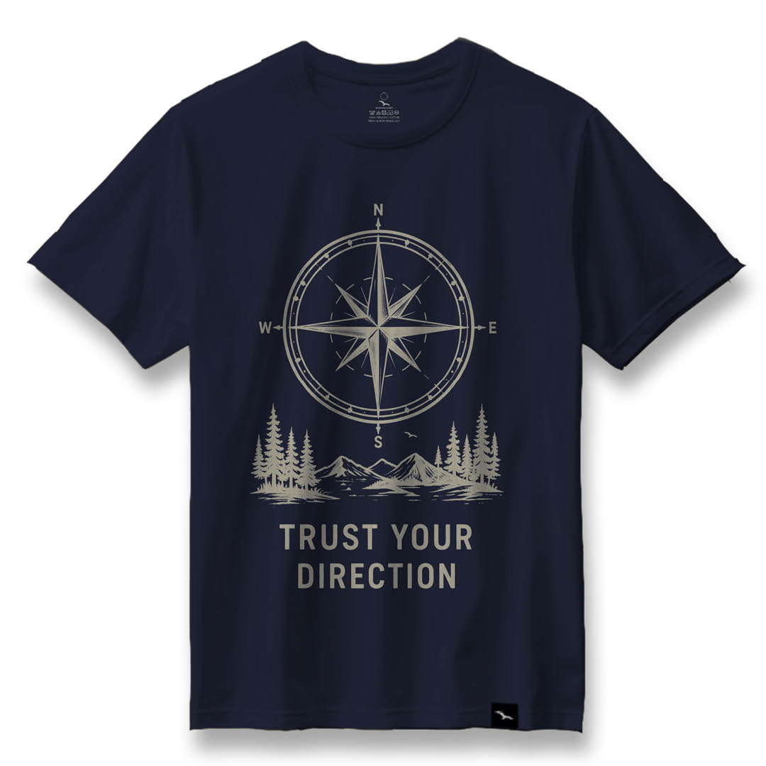 T-Shirt "TRUST YOUR DIRECTION" beige