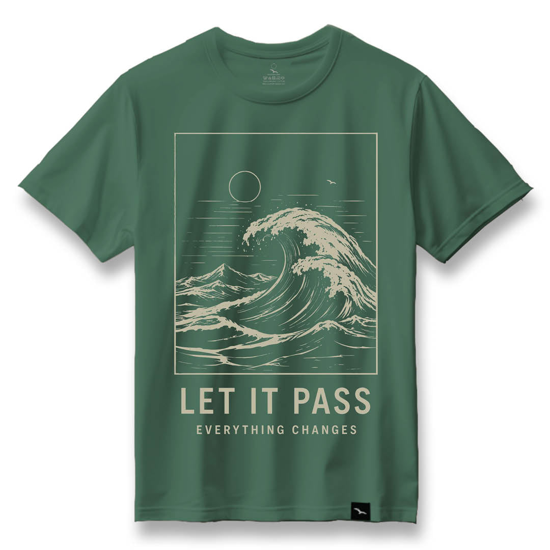 T-Shirt "LET IT PASS" beige