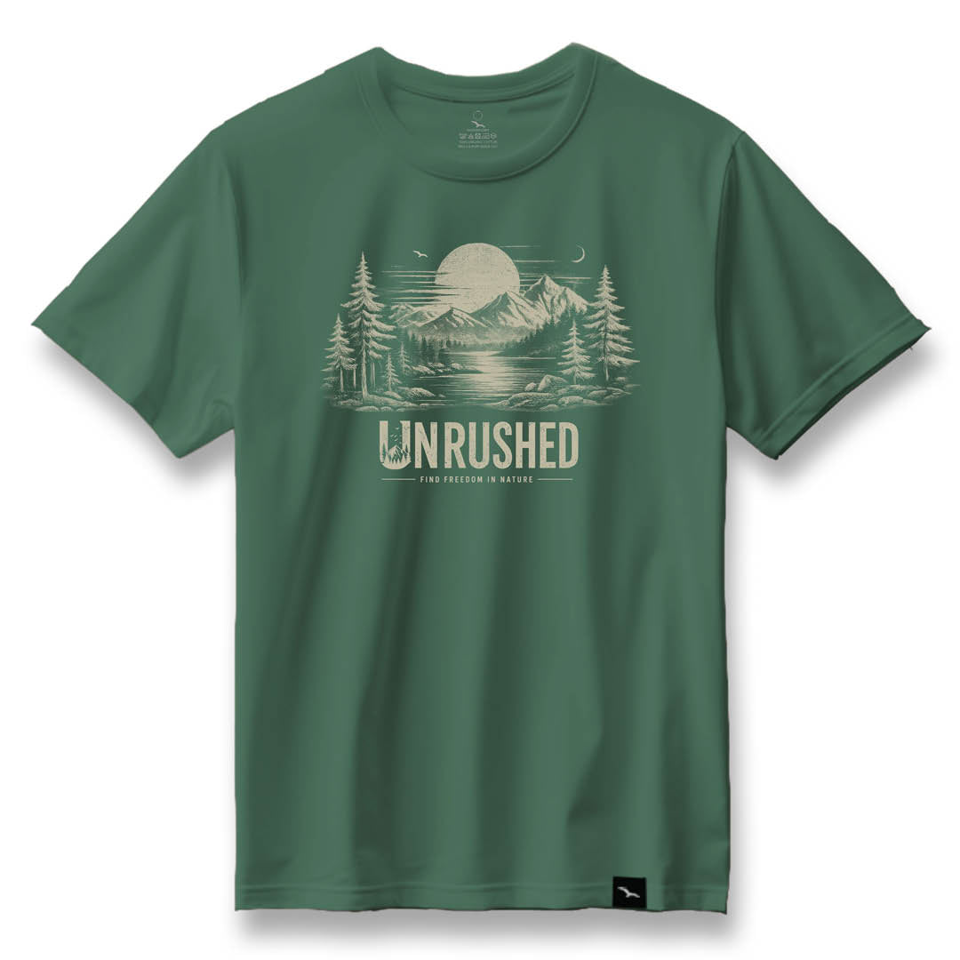 T-Shirt "UNRUSHED" beige