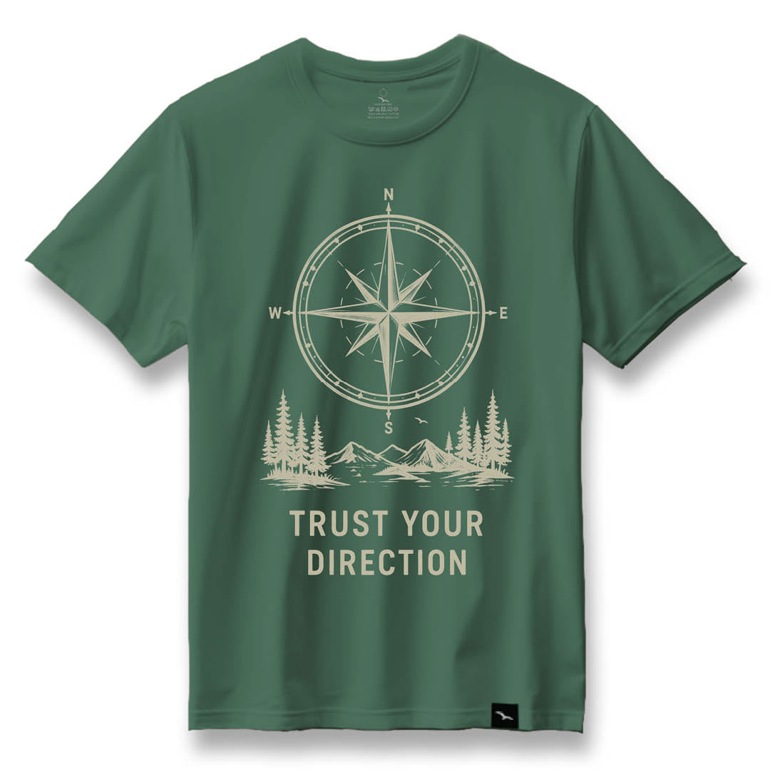T-Shirt "TRUST YOUR DIRECTION" beige