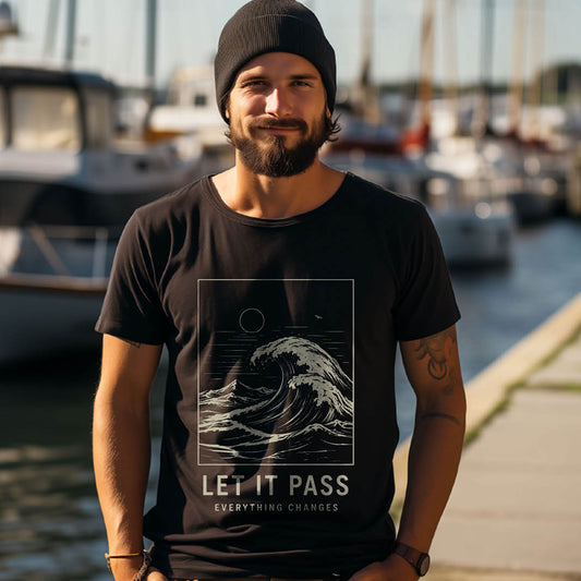 T-Shirt "LET IT PASS" beige