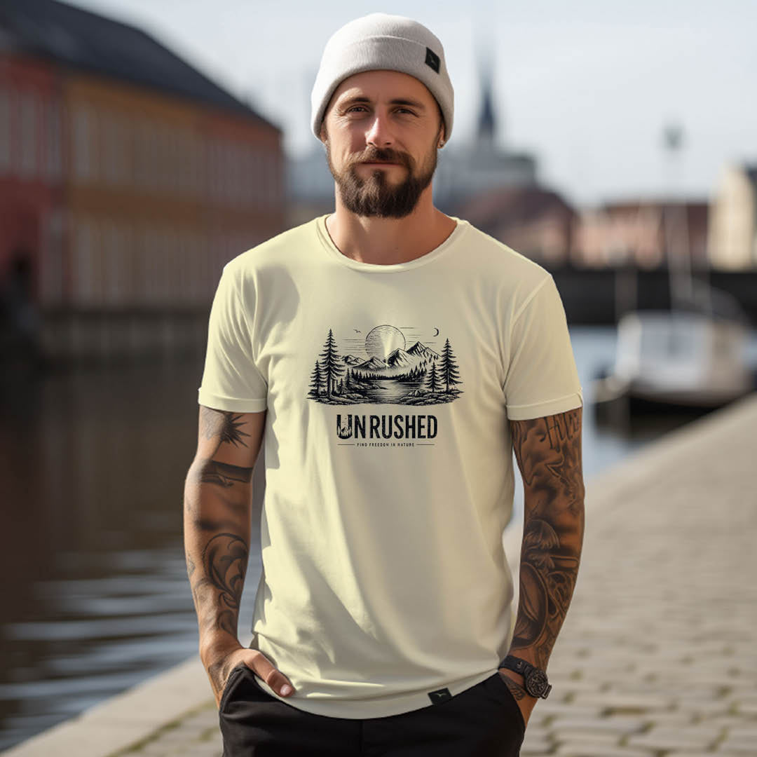 T-Shirt "UNRUSHED" black
