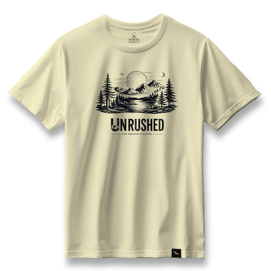 T-Shirt "UNRUSHED" black