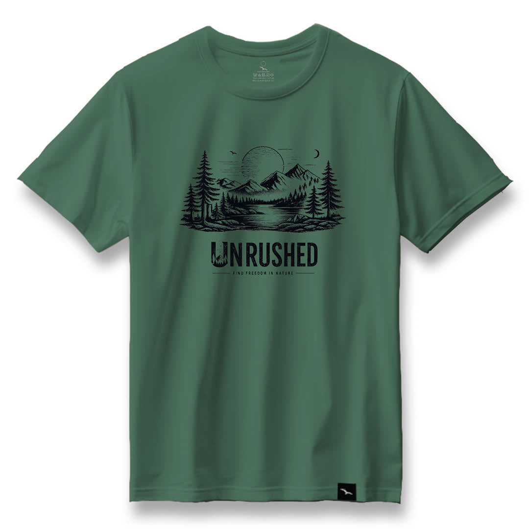 T-Shirt "UNRUSHED" black