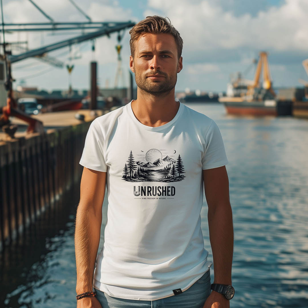 T-Shirt "UNRUSHED" black