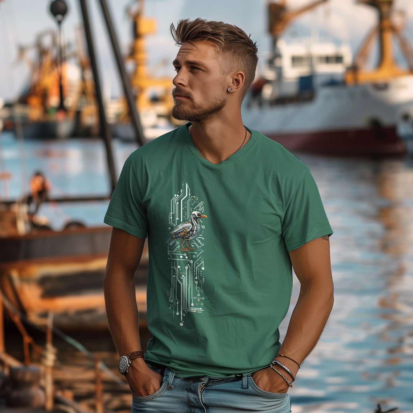 T-Shirt "Cyberpunk Seagull"