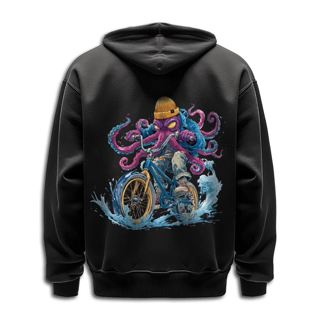 Hoodie "Octo on a bike"