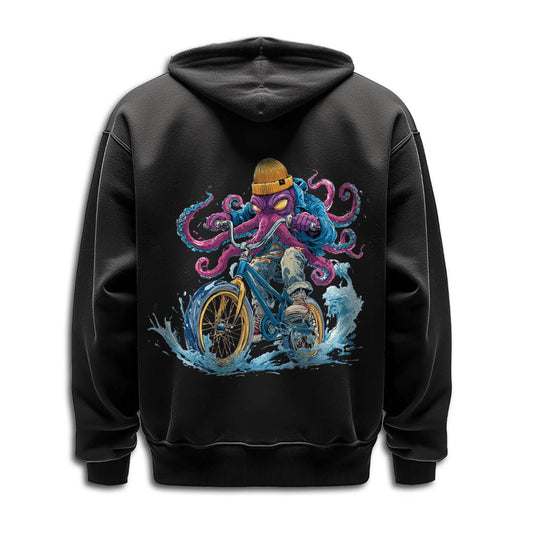 Hoodie "Octo on a bike"