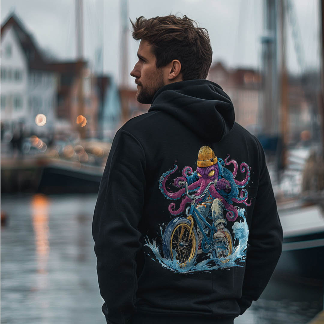 Hoodie "Octo on a bike"
