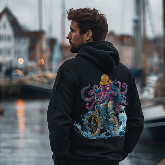 Hoodie "Octo on a bike"