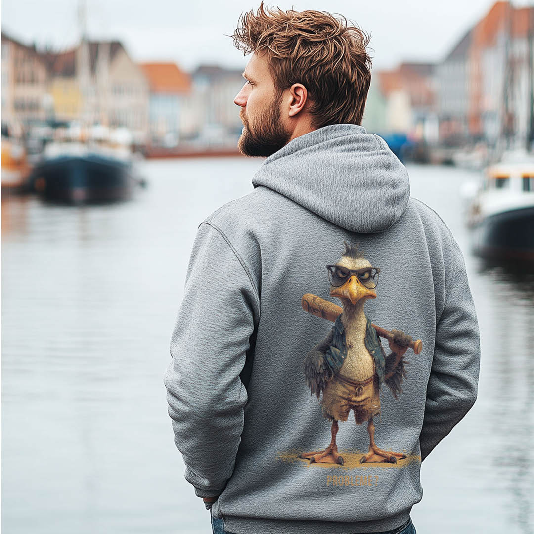 Zip-Hoodie "Problem-Möwe"