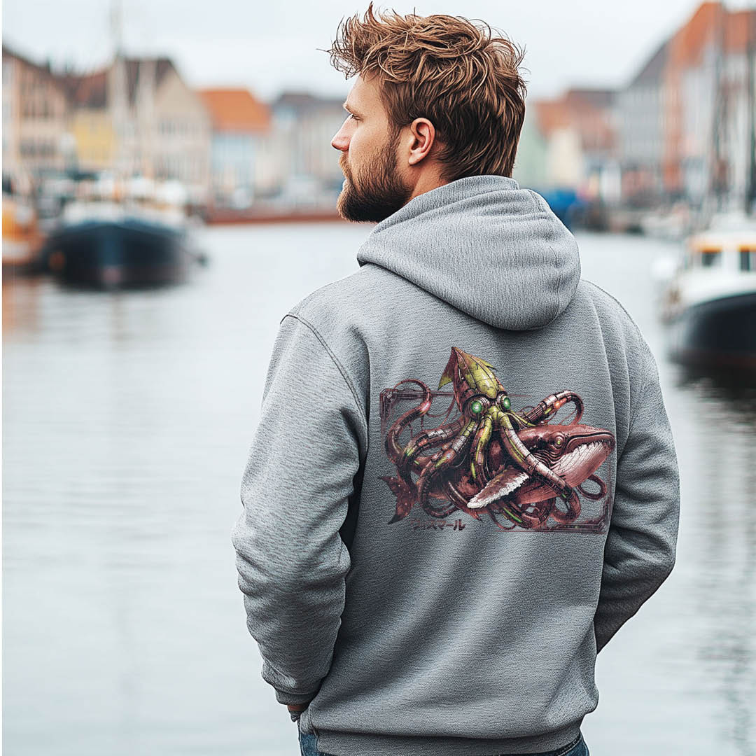 Hoodie "Calamari attacks Whale"