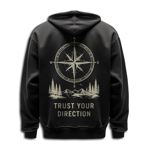 Hoodie "TRUST YOUR DIRECTION" beige