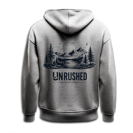 Zip-Hoodie "UNRUSHED" black