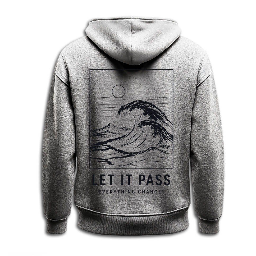 Zip-Hoodie "LET IT PASS" black